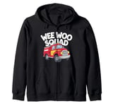 Funny Firefighter Art For Men Women Kids Fire Truck Fireman Zip Hoodie