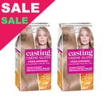 Lot de 2 couleurs de cheveux blonds satinés L'Oréal Casting Creme Gloss 801