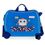 Enso Rob Friend Valise pour Enfant Bleu 50 x 38 x 20 cm Rigide ABS Fermeture à Combinaison latérale 34 l 1,8 kg 4 Roues Équipement à Main