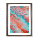 Missing You Abstract Framed Print for Living Room Bedroom Home Office Décor, Wall Art Picture Ready to Hang, Walnut A3 Frame (34 x 46 cm)