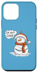 iPhone 12 mini Grumpy Not Cool Snowman Christmas Humor Statement Case