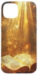 iPhone 15 Plus Catholicism Open Bible Rays Spiritual Divine Case