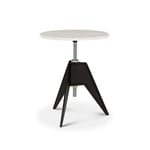 Tom Dixon - Screw Café Table, Rund toppskiva i marmor Ø60 - Vit - Spisebord - Hvit - Metall/Stein