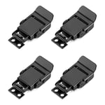 4PCS Loquet à Bascule en Acier Inoxydable, Fermeture à Levier Fermoir à Ressort pour Caisse Boîtes Coffret, Noir - Shining House