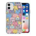 For Apple Iphone 11 Silicone Case Cats Pattern - S3070