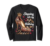 Stepping Into My 55th Birthday Like a Queen 55 Years Old Long Sleeve T-Shirt