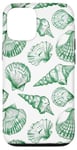 iPhone 15 Pro Green ink Seashell Starfish Ocean Beach Sea Case