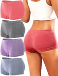 ALL OF ME Lot de 4 Boxer Femme sans Couture Culotte Sexy Shorty S-XL…