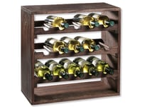 Kesper 69243, 15 Flasker, Furutre, Brun, Veggmontert Vin Rack