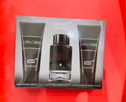 MontBlanc Explorer GiftSet for Him 100ml EDP, 100ml Shower Gel, 100ml ASB 🌹😇