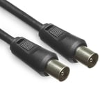 1m Coaxial Cable Extension TV Aerial Sky Virgin Media Coax Male to Male Lead