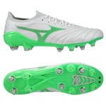 Mizuno Morelia Neo IV Beta Made in Japan SG Frontier - Vit/Neongrön/Cool Gray - Soft Ground (SG), storlek 47