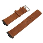 Leather Smartwatch Strap Smartwatch Band Wristband For Watch FIT 2(Brown ) UK