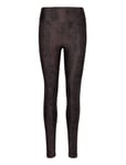 Printed High Waist Tights Brown Röhnisch