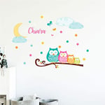 Personalised Name Stickers | Personalised Name Sticker – Children's Room Wall Decoration | 2 Sheets of 30 x 40 cm and 50 x 30 cm – Multi-Coloured