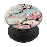 Pink Flowers Sakura Pop Mount Socket Japanese Cherry Blossom PopSockets PopGrip: Swappable Grip for Phones & Tablets PopSockets Adhesive PopGrip