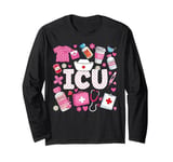 ICU Nurse Life Intensive Care Unit Happy Valentine's Day Long Sleeve T-Shirt