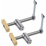 Lot de 2 pinces serrage à fixation rapide pour établi table de 20 mm, clips réglables pour le positionnement du bois, étau de fixation, outil