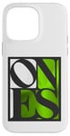 Coque pour iPhone 14 Pro Max Graphique vert et blanc « One of Them Ones »