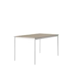 Muuto Base matbord oak, vitt stativ, plywoodkant, 140x80cm