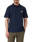 Carhartt Men's Loose Fit Midweight Short-Sleeve Pocket Polo, Navy, XL