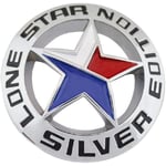 Lone Star Silver Edition Texas Dekal Longhorn Badge Universal Stick On Passar Chevy Silverado Suburban Tahoe Gmc Sierra Ford F150 Ranger F-150 Dodge Ra