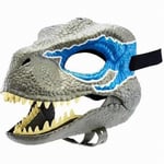 Halloween Jurassic World Dinosaur Mask Cosplay Party Dino Kostym Rekvisita Fancy Dress Up Rörlig Käke