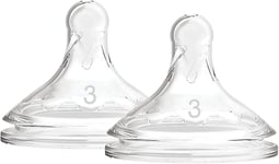 Dr. Brown's Options+ Wide-Neck Bottle Teat, Level 3 (6m+), 2 pack