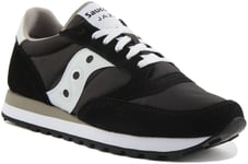 Saucony Jazz Original Mens 80S Retro Trainers In Black White UK Size 6 - 12