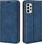 Haut Qualit Etui Pour Samsung Galaxy A33 5g Coque Rabat Protection Housse Pochette Téléphone Pour Samsung Galaxy A33 5g Antichoc Housse Folio Portefeuille Coque Bleu