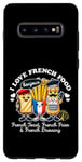 Coque pour Galaxy S10+ I Love French Food Bonjour Jolie vinaigrette pour toasts frites