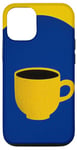 Coque pour iPhone 15 Café jaune boisson bleu