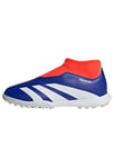 adidas Unisex Predator League Laceless J Football Boots Turf Shoes, Lucid Blue/Cloud White/Solar Red, 12.5 UK