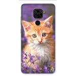 Coque pour Xiaomi Redmi Note 9 - Chat Violet