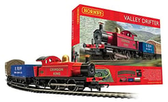 Hornby Train Set - R1270M Valley Drifter Analogue OO Gauge Locomotives Model Railway Train Sets, Starter Electric Model Train Kits - Steam Engine Model Building Kits, 1:76 Scale Model Train Gifts