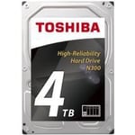 Intern hårddisk NAS N300 - TOSHIBA - 4TB - SATA 6 Gb/s - 7200 rpm