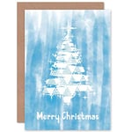 Carte-Cadeau de Noël Noël Stressé Blue Tree New Art Greetings