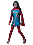 RUBIES - Avengers Officiel - Déguisement Classique Miss Marvel Enfant Fille - Taille 7-8 ans - Costume Tunique Rouge et Bleu, Pantalon Rouge et Masque - Pour Halloween, Carnaval - Idée Cadeau Noël