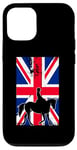 iPhone 12/12 Pro Equestrian UK Flag United Kingdom Horse Silhouette Case