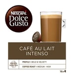 Nescafé Dolce Gusto Café au Lait Intenso - Café - 96 Capsules (Pack de 6 boîtes x 16)