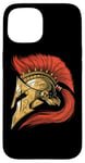 Coque pour iPhone 15 Casque Spartiate Guerrier Mythologie Grecque Empire Romain