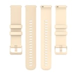 Universal 18mm Armband i silikon, beige