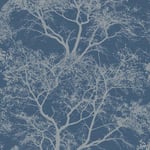 Holden Decor Whispering Trees Dark Blue Glitter Texture Wallpaper 65402