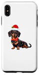 Coque pour iPhone XS Max Dachshund Santa Funny Xmas Lights Dachshund Merry Christmas