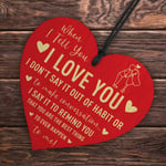 Valentines Day Gift For Him Her I LOVE YOU Gift For Anniversary Present Heart