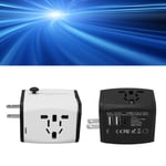 New Universal Travel Power Adapter 6A 2xUSB3.0A USB C All In One Worldwide Adapt