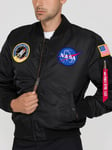 Alpha Industries Mens Ma-1 Vf Nasa Bomber Jacket in Black material_nylon - Size Small