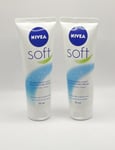 2x NIVEA Refreshingly Soft Moisturising Cream for face, hands and body (75ml) 4L