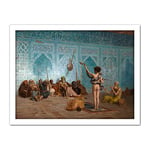 Artery8 Jean Leon Gerome Snake Charmer Painting Artwork Framed Wall Art Print 18X24 Inch