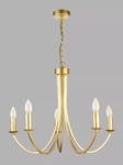 John Lewis Belle 5 Light Candelabra Ceiling Light, Gold